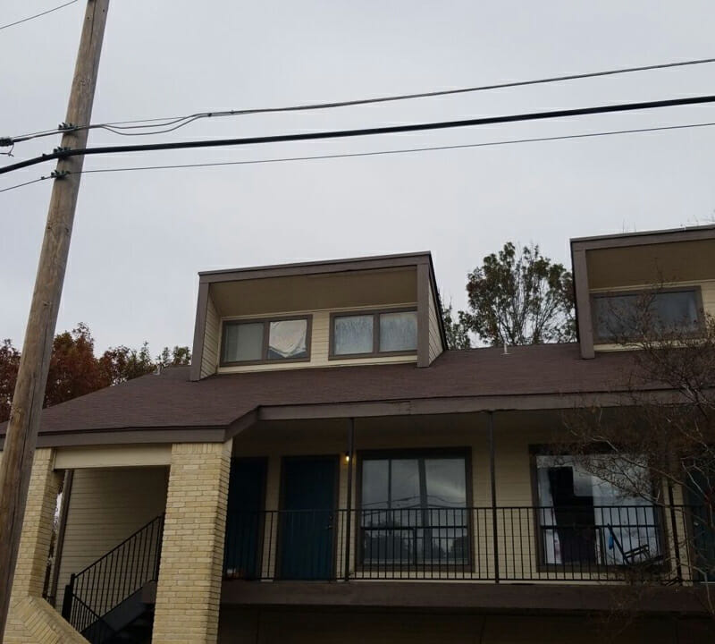 New windows on a building in a Dripping Springs TX