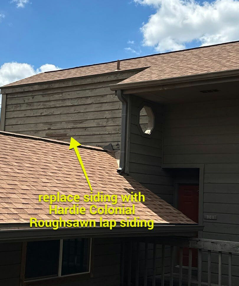 Siding on home that needs to be replaced
